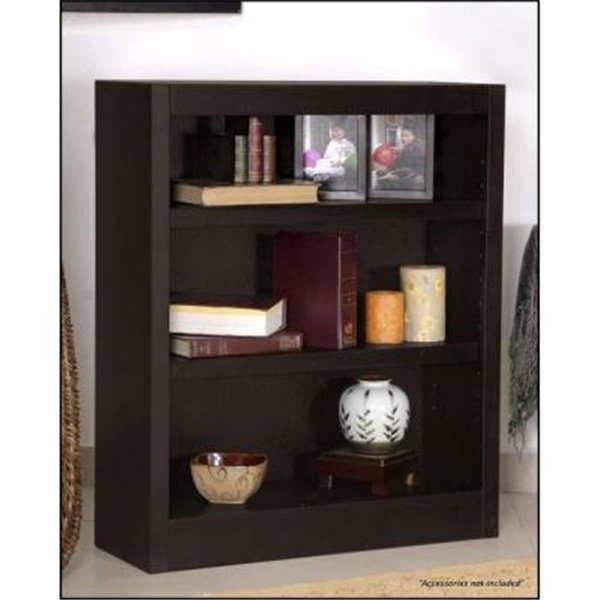 Concepts In Wood MI3036-E Single Wide Bookcase; Espresso Finish 3 Shelves, Concepts In Wood, Mfr#: MI3036-E