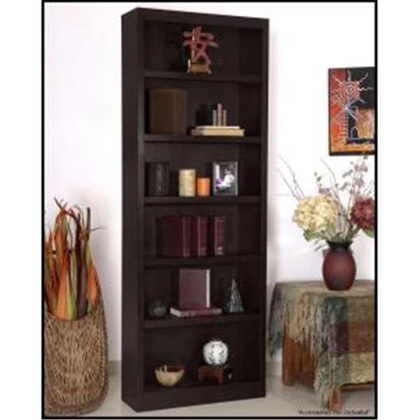 Concepts In Wood MI3084-E Single Wide Bookcase; Espresso Finish 6 Shelves, Concepts In Wood, Mfr#: MI3084-E