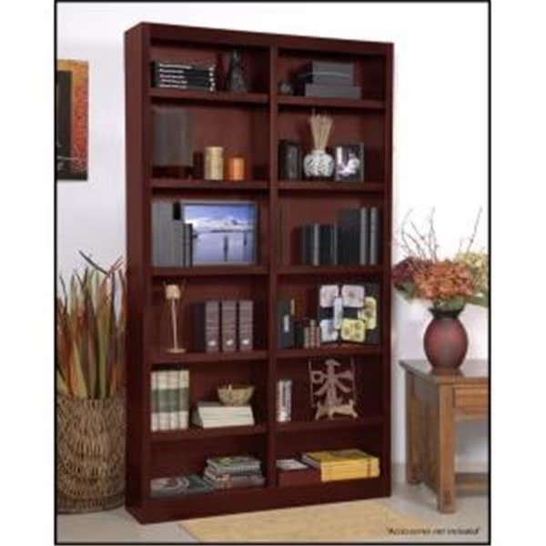 Concepts In Wood MI4884-C Double Wide Bookcase; Cherry Finish 12 Shelves, Concepts In Wood, Mfr#: MI4884-C