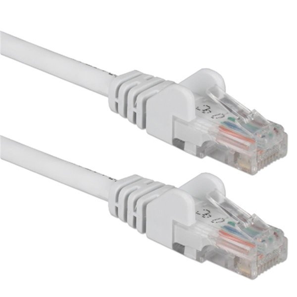 75 ft. CAT6 Gigabit Flexible Molded White Patch Cord, Qvs, Mfr#: QV435993