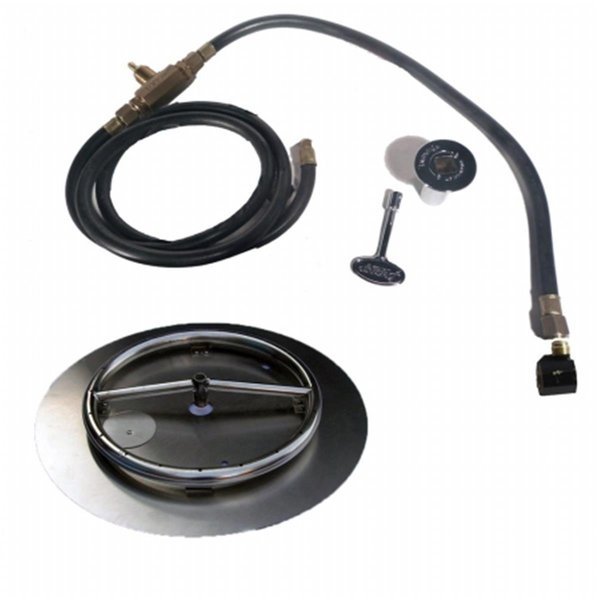 18 in. Stainless Steel Pan-Ring Kit, Natural Gas, Tretco, Mfr#: FPK-OBRSS-BK1-18-NG