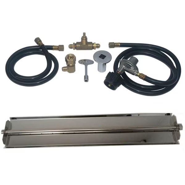 18 in. Stainless Steel Linear Burner Pan Kit, Liquid Propane, Tretco, Mfr#: OB5SS-BK1-18-LP