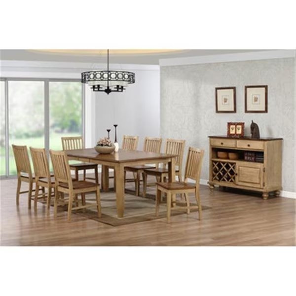 Sunset Trading 9 Piece Brook Extension Dining Set, Sunset Trading, Mfr#: DLU-BR4272-C60-PW9PC