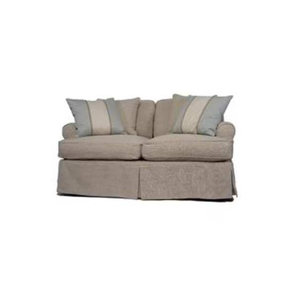 Sunset Trading Horizon Slipcovered Loveseat in Linen, Sunset Trading, Mfr#: SU-117610-466082