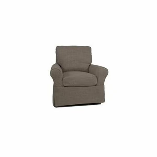 Horizon Slipcovered Swivel Chair in Linen, Sunset Trading, Mfr#: SU-114993-466082