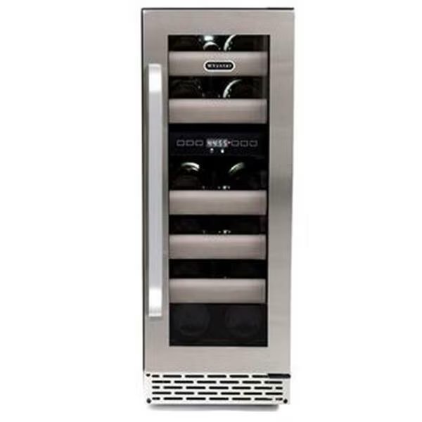Elite 17 Bottle Seamless Stainless Steel Door Dual Zone Built-in Wine Refrigerator, Razoredge, Mfr#: RA123111