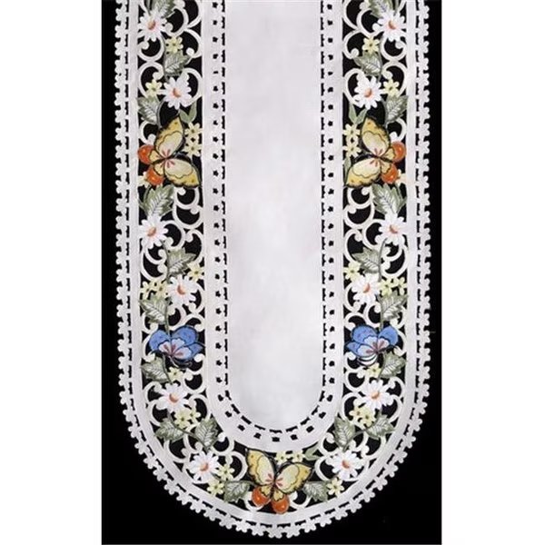 Sinobrite H7854-E Multicolor Butterfly Round Doily; 24 in., Sinobrite, Mfr#: H7854/E(024)