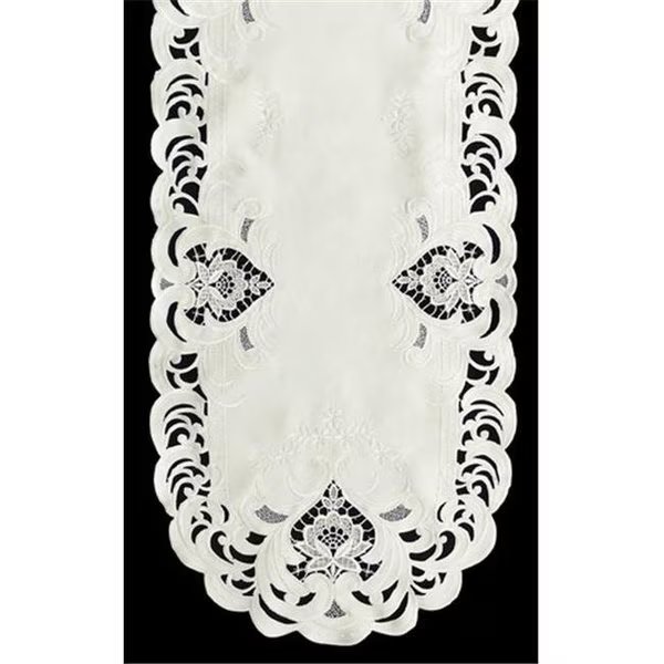 Sinobrite H7889-1 Ivory Elegance Round Doily; 8 in., Sinobrite, Mfr#: H7889/1(008)
