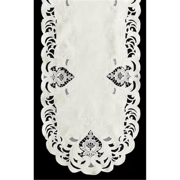 Sinobrite H7889-1 Ivory Elegance Round Doily; 16 in., Sinobrite, Mfr#: H7889/1(016)