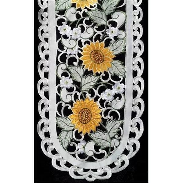 Sinobrite H8710-E Sunflower Oval Runner; 16 x 36 in., Sinobrite, Mfr#: H8710/E(16x36)