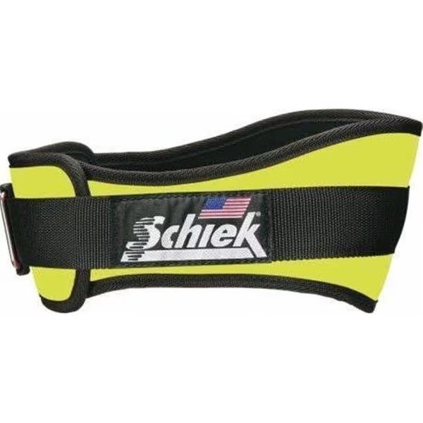 Schiek S-2004YES 4.75 in. Original Nylon Belt; Neon Yellow - Small, Schiek Sports Inc, Mfr#: S-2004YES