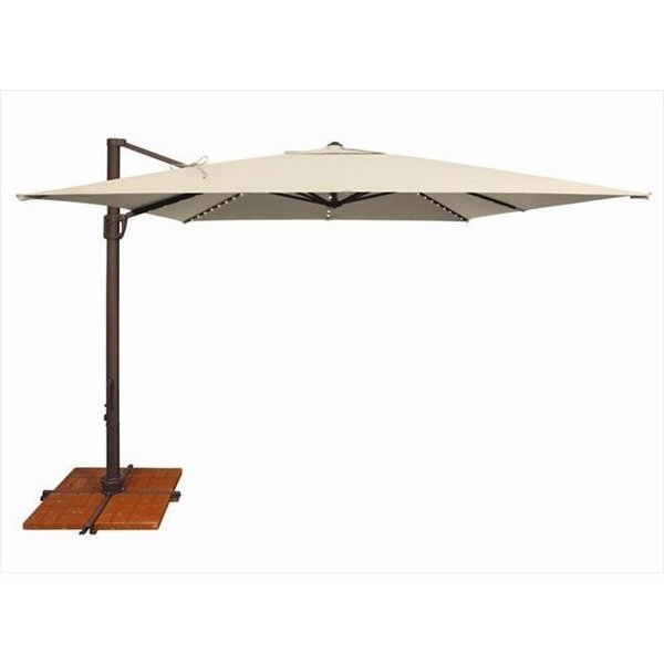 SimplyShade 10 ft. Bali Pro Square Rotating Cantilever Umbrella with Lights  Antique Beige, Simplyshade, Mfr#: SSAD45SL-10SQ00-A5422