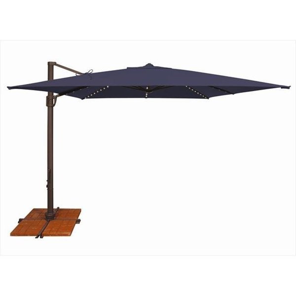 SimplyShade 10 ft. Bali Pro Square Rotating Cantilever Umbrella with Lights  Navy, Simplyshade, Mfr#: SSAD45SL-10SQ00-A5439