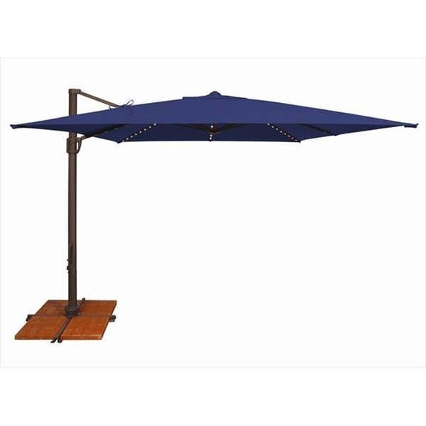 SimplyShade 10 ft. Bali Pro Square Rotating Cantilever Umbrella with Lights  Sky Blue, Simplyshade, Mfr#: SSAD45SL-10SQ00-D2406