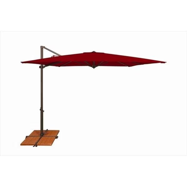 SimplyShade 8.6 ft. Skye Square Rotating Cantilever Umbrella With Cross Base  Really Red, Simplyshade, Mfr#: SSAG5A-86SQ00-D2412