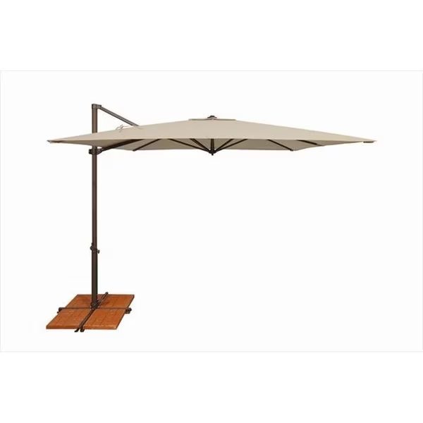 SimplyShade 8.6 ft. Skye Square Rotating Cantilever Umbrella With Cross Base  Beige, Simplyshade, Mfr#: SSAG5A-86SQ00-D2422