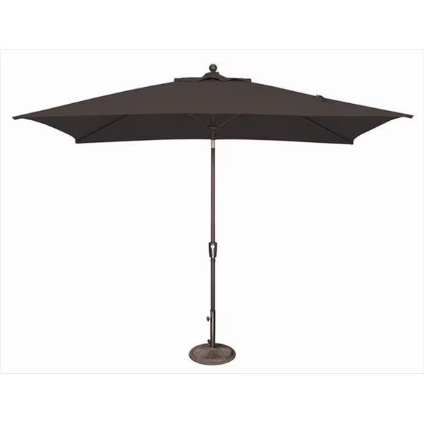 SimplyShade 6 x 10 ft. Rectangle Push Button Tilt Market Umbrella  Black, Simplyshade, Mfr#: SSUM92-6X10RT00-A5408