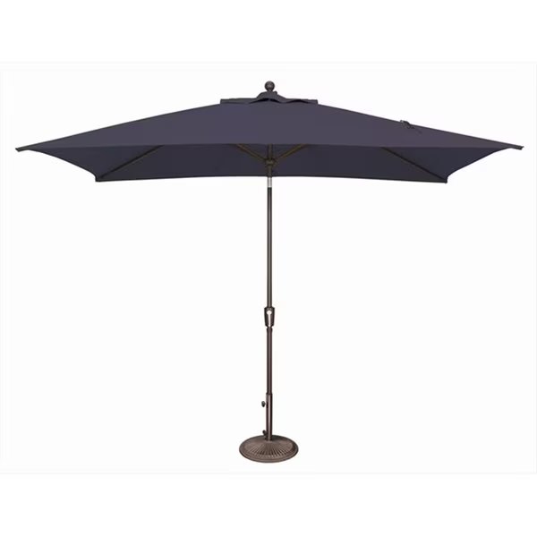 6 x 10 ft. Rectangle Push Button Tilt Market Umbrella Navy, Gan Eden, Mfr#: GA2650492