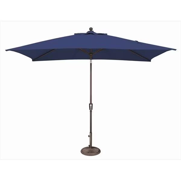 SimplyShade 6 x 10 ft. Rectangle Push Button Tilt Market Umbrella  Sky Blue, Simplyshade, Mfr#: SSUM92-6X10RT00-D2406