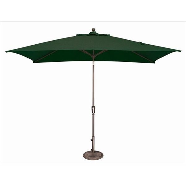 SimplyShade 6 x 10 ft. Rectangle Push Button Tilt Market Umbrella  Forest Green, Simplyshade, Mfr#: SSUM92-6X10RT00-D2446