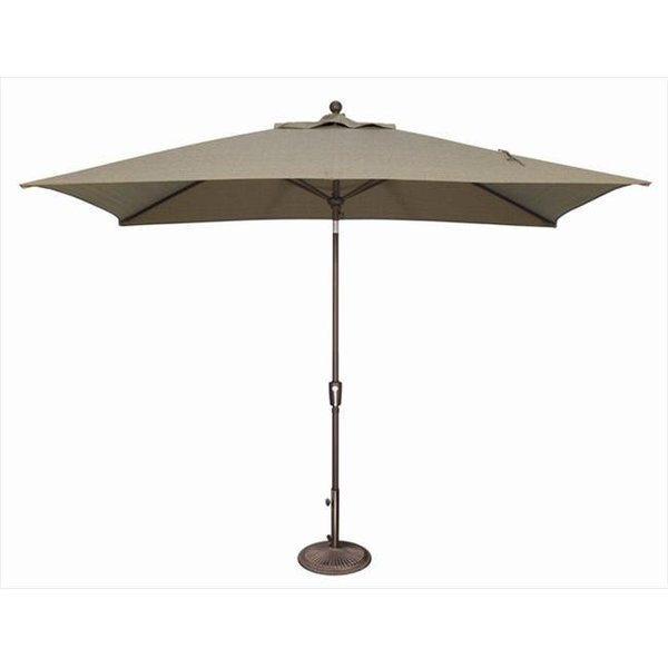 SimplyShade 6 x 10 ft. Rectangle Push Button Tilt Market Umbrella  Taupe, Simplyshade, Mfr#: SSUM92-6X10RT00-D3474