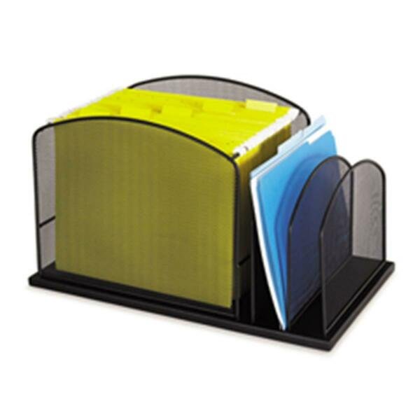 Onyx Mesh Desk Hanging File With 2 Upright Sections - Black, Betterbeds, Mfr#: BE124603