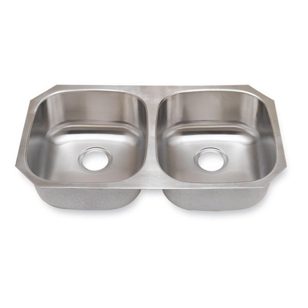 Undermount Double Bowl Kitchen Sink, 33.25 x 18.125 x 9 in., Razoredge, Mfr#: RA2650621