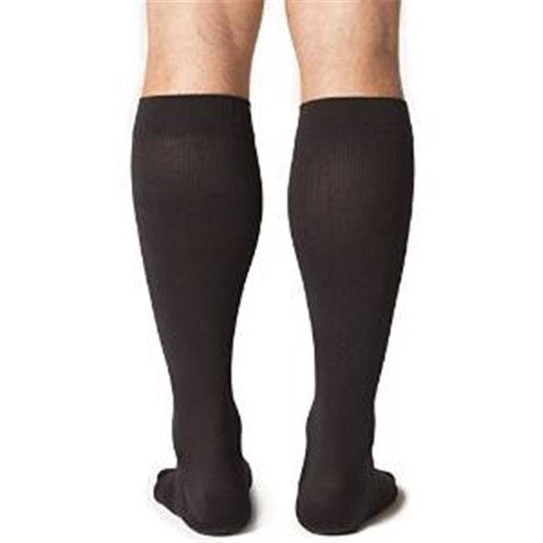 Sigvaris Midtown Microfiber 822CLSM99 20-30 mmHg Closed Toe Mens Calf; Large; Short - Black, Sigvaris, Mfr#: 822CLSM99