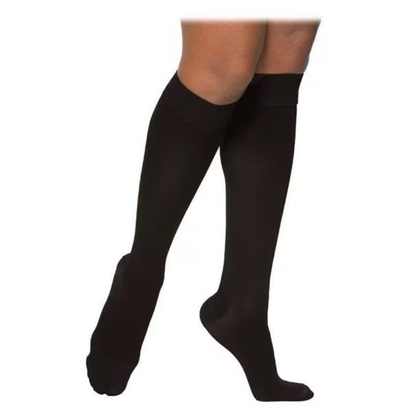 Sigvaris Access 972CMLW99 20-30 mmHg Womens Closed Toe Knee High; Black; Medium-Long, Sigvaris, Mfr#: 972CMLW99