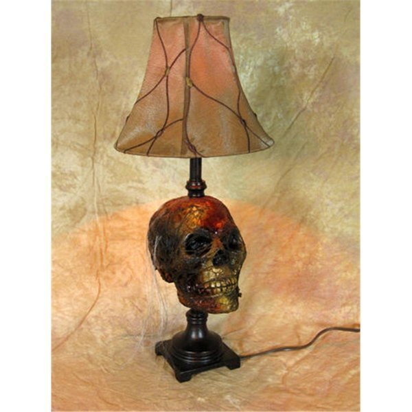 Corpse Head desk lamp with antique shade, Perfectpretend, Mfr#: PE1413057