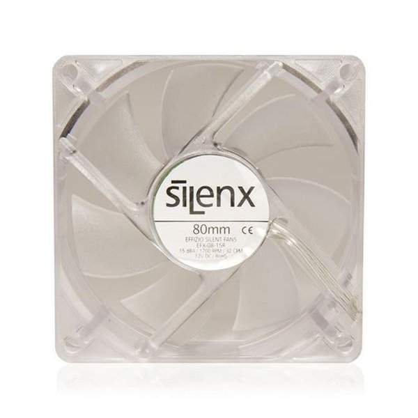 SilenX EFX-08-15B 80 mm. Led Fluid Dynamic Bearing Fan; Blue, Silenx, Mfr#: EFX-08-15B