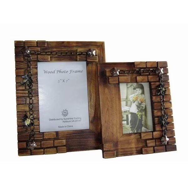 Sunshine Trading ST-01-5 Handmade Wood Photo Frame - 3.5 x 5 Inch, Sunshine Trading, Mfr#: ST-01-5