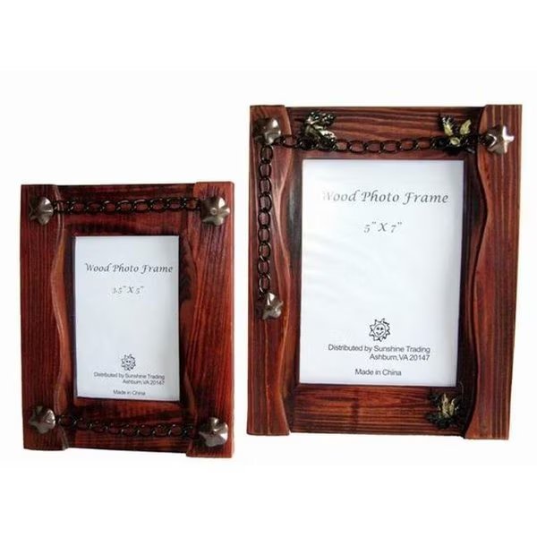 Sunshine Trading ST-02-5 Handmade Wood Photo Frame - 3.5 x 5 Inch, Sunshine Trading, Mfr#: ST-02-5
