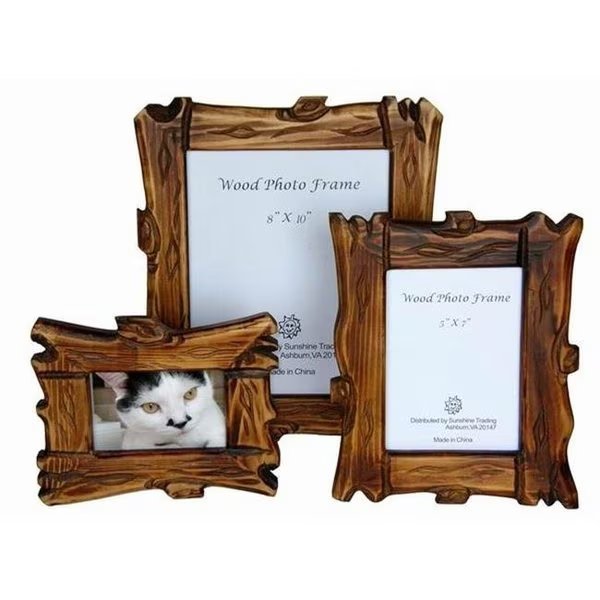 Sunshine Trading ST-11-5 Handmade Wood Photo Frame - 3.5 x 5 Inch, Sunshine Trading, Mfr#: ST-11-5