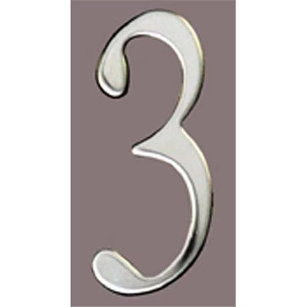 Mailbox Accessories SS3-Number 3 Stnls Steel Address Numbers Size - 3  Number - 3-Stainless Steel, Mailbox Accessories, Mfr#: SS3-Number 3