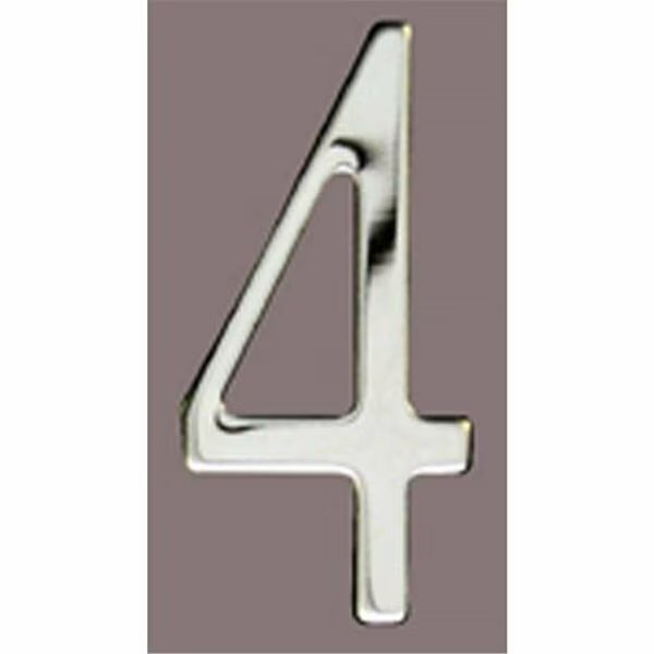 Stnls Steel Address Numbers Size - 3 Number - 4-Stainless Steel, Mailbox Accessories, Mfr#: SS3-Number 4