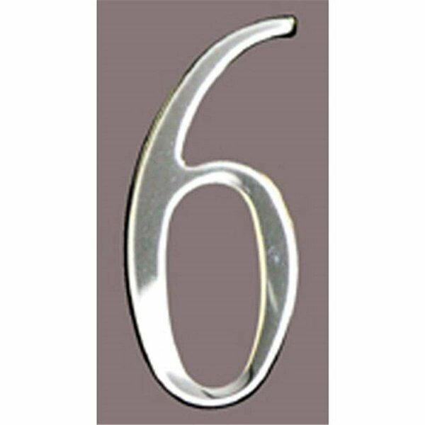 Stnls Steel Address Numbers Size - 3 Number - 6-Stainless Steel, Mailbox Accessories, Mfr#: SS3-Number 6