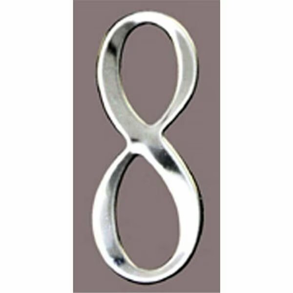 Stnls Steel Address Numbers Size - 3 Number - 8-Stainless Steel, Mailbox Accessories, Mfr#: SS3-Number 8