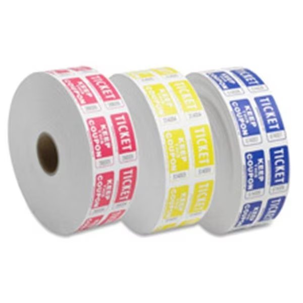 Sparco Products SPR99270 Ticket Roll- Double w-Coupon- 2000-RL- Yellow, Sparco Products, Mfr#: SPR99270