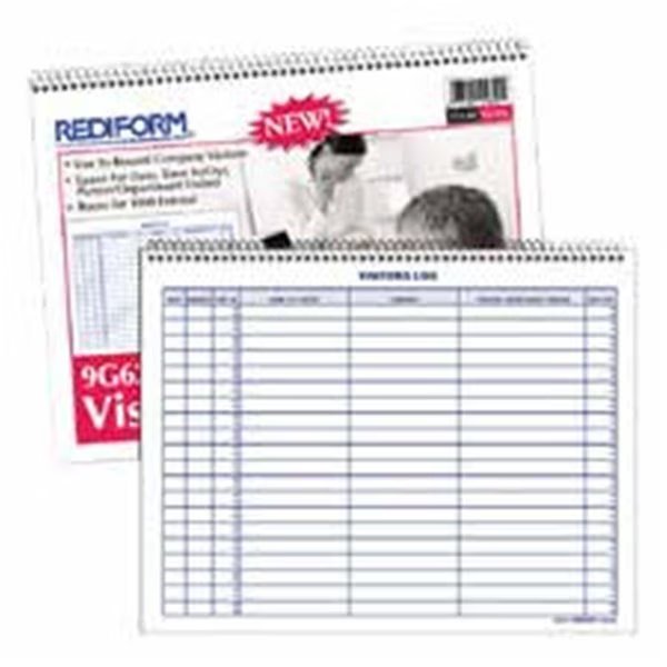 Log Book For Visitors- 1000 Entries- 50 Pages- 11in.x8-.50in.- White, Rediform Office Products, Mfr#: RE462924