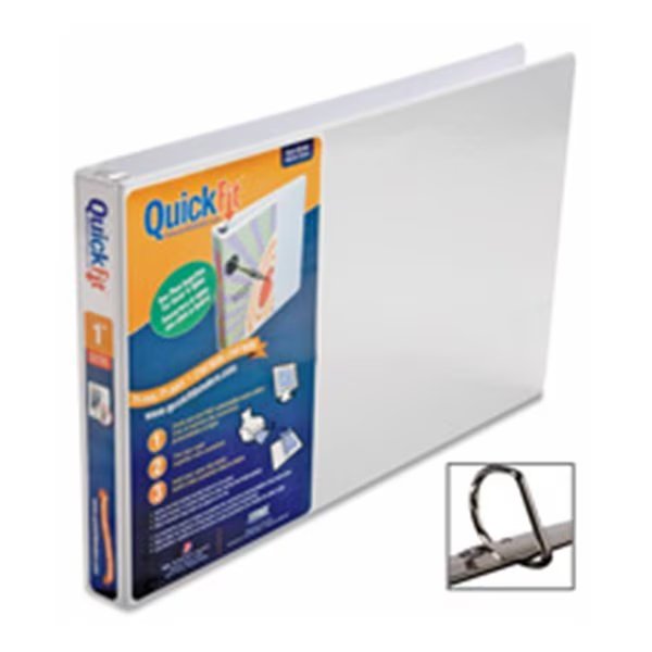 Stride- Inc. STW94010 Ledger Binder- D-Ring- 1in. Capacity- 11-.50in.x19in.- White, Stride, Mfr#: STW94010