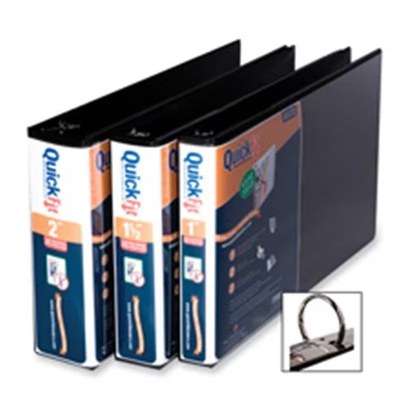 - Inc. Legal-Size Binders- Round Ring- 1in. Cap- 8-.50in.x14in.- Black, Stride, Mfr#: ST463203