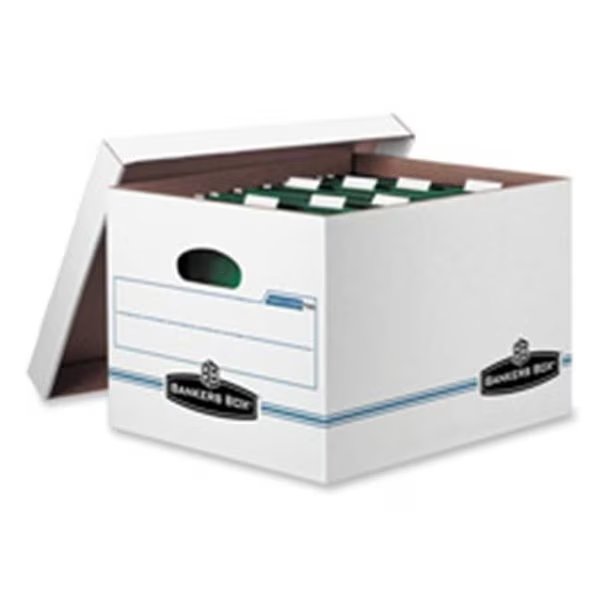 Fellowes Mfg. Co. FEL00785 Storage Boxes- Ltr-Lgl- 12-.50in.x15-.75in.x10-.50in.- 4-CT- WE-BE, Fellowes, Mfr#: 785