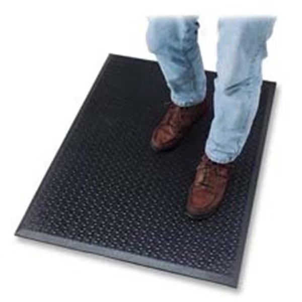 Anti Fatigue Mat- Beveled Edge- 3ft.x5ft.- Black, Dwellingdesigns, Mfr#: DW686624