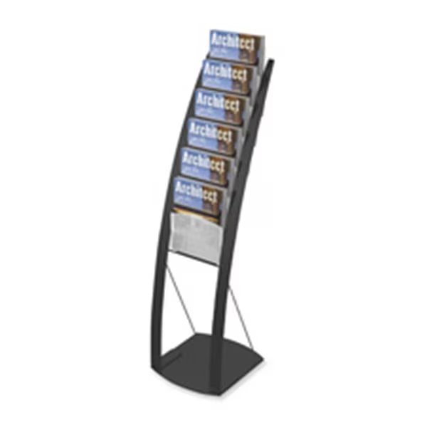 Deflect-O Corporation DEF693145 Floor Stand- 6 Compartments- 13in.x16-.50in.x49in.- Silver, Deflecto, Mfr#: DEF693145