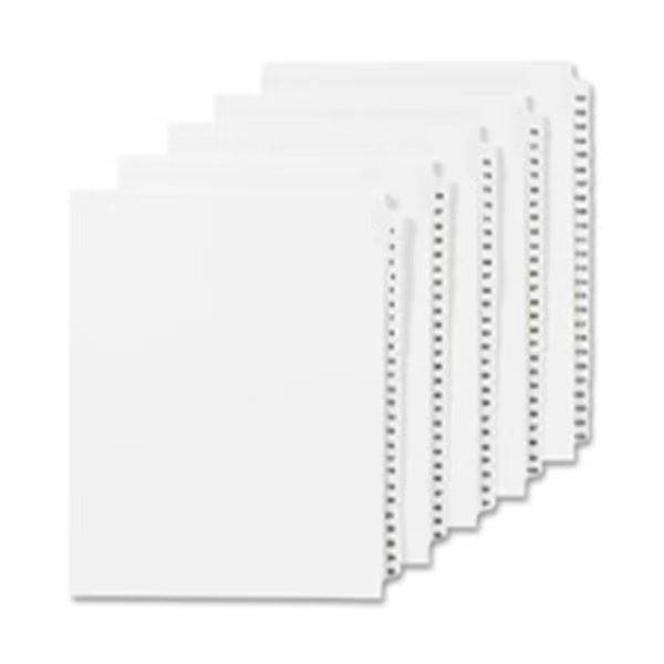 Numeric Divider; 31; Side Tab; 11 in. x 8.5 in.; 25-PK; White, Workstationpro, Mfr#: TH517182