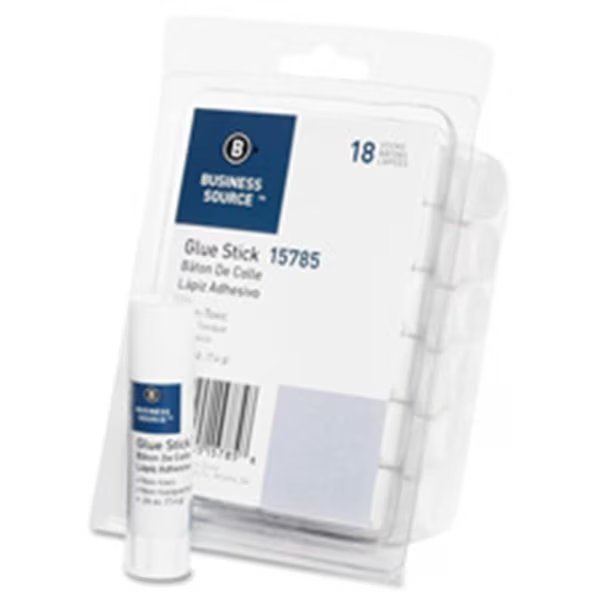 Glue Stick, Clear, Tube, Business Source, Mfr#: BSN15785