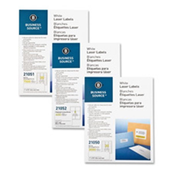 Mailing Label, Laser, 3.33 in. x 4 in., 600-PK, White, Business Source, Mfr#: BU463803