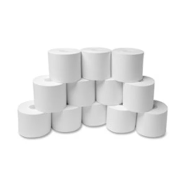 Adding Machine Paper Rolls- 2.25 in. x 150 ft.- 12-PK- White, Business Source, Mfr#: BSN28650
