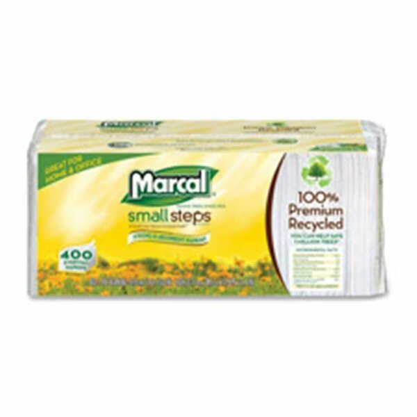 Marcal Paper Mills- Inc Luncheon Napkin- Single-Ply- 12.5 in. x 11.25 in., 400PK, Marcal Paper Mills, Mfr#: MRC6506PK